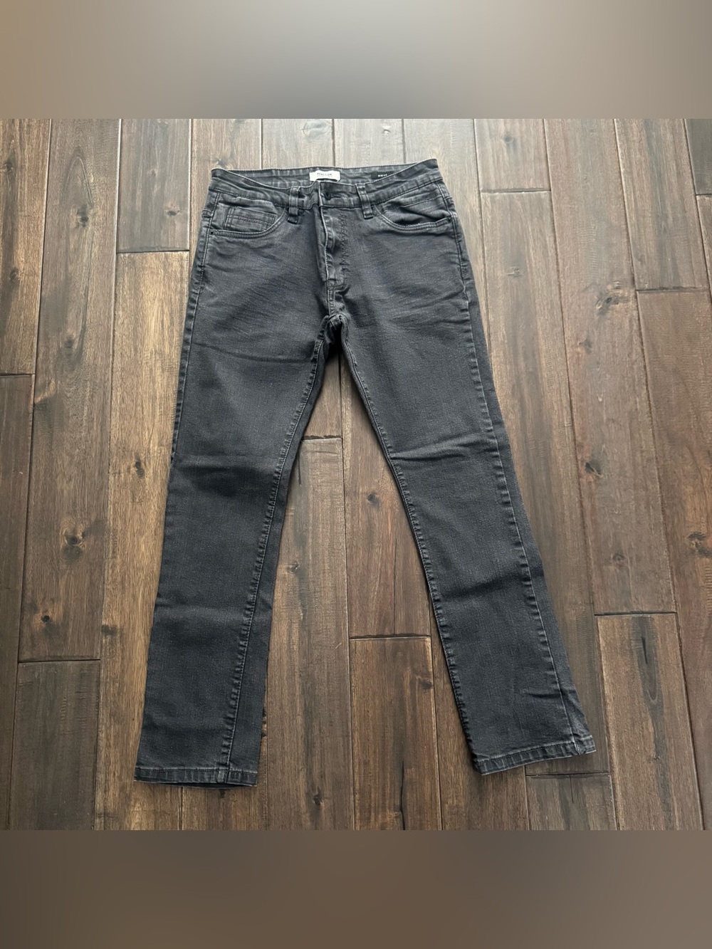 Reaction Kenneth Cole Dark Gray Slim Fit Denim Straight Leg Jeans 32x30